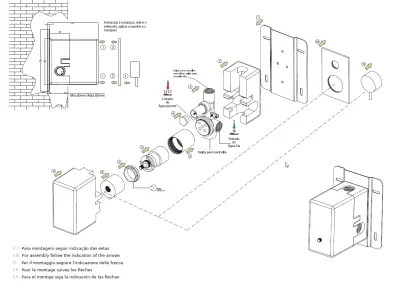 Waterevolution Flow вграден душ термостат с 2 изхода, матово бял T132TBBR