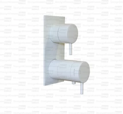 Вграден душ термостат с 3 изхода Waterevolution Flow в матово бяло T136TBBR