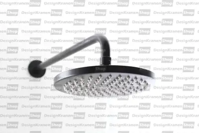 Waterevolution Flow душ за глава 200 mm с монтаж на стена, матово черно T1641PR
