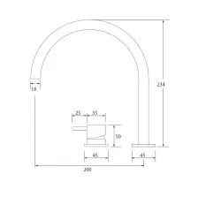 Waterevolution Flow 2-дупков смесител за мивка хром T112U01