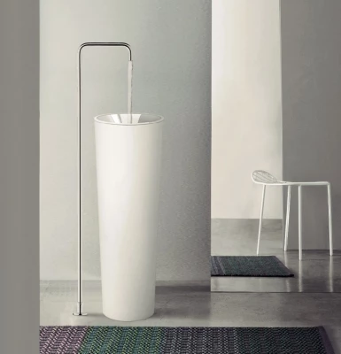 Waterevolution Flow стоящ смесител за умивалник с хромиран излив T167601