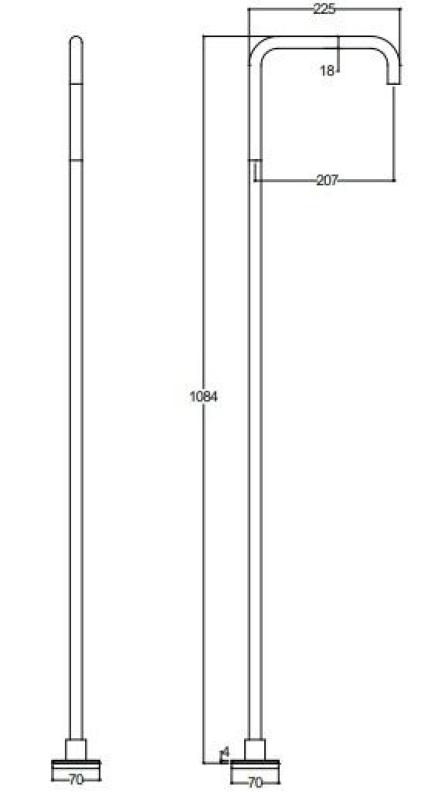 Waterevolution Flow Свободностоящ смесител за умивалник Излив Матово бял T1.676.BR