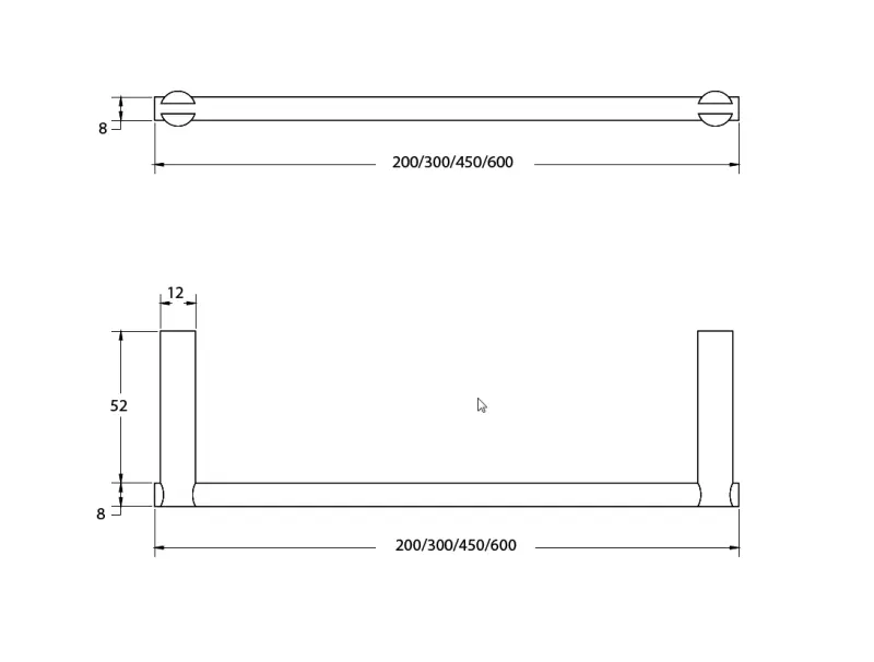 Waterevolution S22 държач за кърпи 20 см неръждаема стомана A410IE