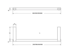 Waterevolution S22 държач за кърпи 60 cm неръждаема стомана A413IE