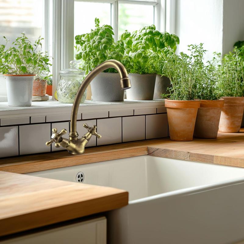 PB Носталгичен кухненски смесител V1905 Бронз 1208606672