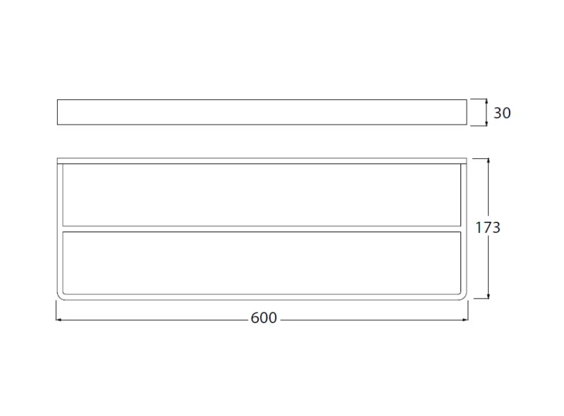 Водна революция Дълбок двоен държач за кърпи 60 см хром A212D01
