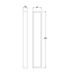 Waterevolution Deep вертикален държач за кърпи 40cm хром A21601