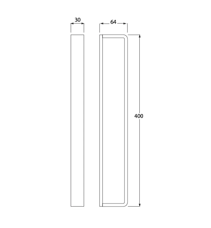 Waterevolution Deep вертикален държач за кърпи 40cm хром A21601