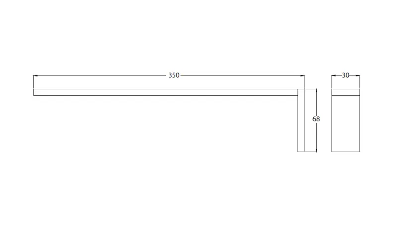Waterevolution Дълбок държач за кърпи 35cm матово черен A215PR