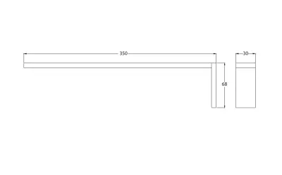 Waterevolution Дълбок държач за кърпи 35cm мат бял A215BR