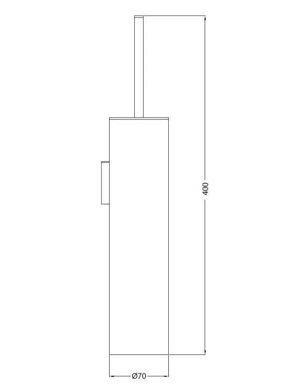 Водна революция комплект за тоалетна четка за монтаж на стена мат черен A241PR