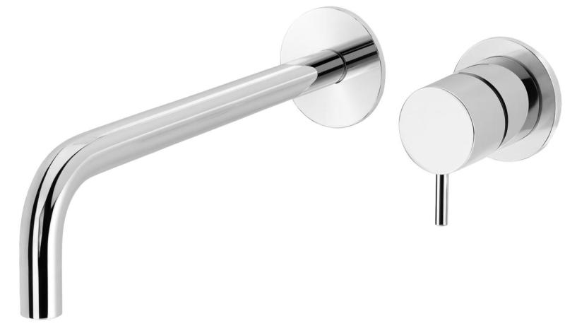 Waterevolution Flow вграден смесител за умивалник, хромиран излив 21 cm T116B01-21