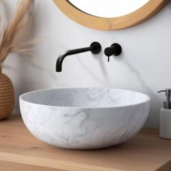 Вграден смесител за умивалник Waterrevolution Flow в матово черно с дължина на тръбата 21cm T116BPR-21