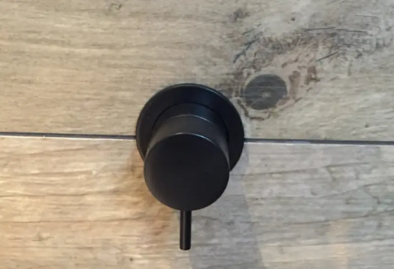 Вграден 2-посочен превключвател на Waterrevolution Flow в матово черно с кръгла розетка T1482SPR