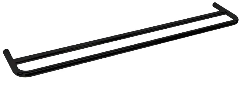 Водна революция поток двоен държач за кърпи 60cm матов черен A112DPR