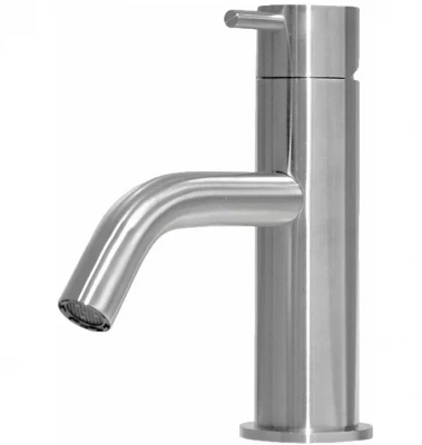 Waterevolution Flow ниска смесителна батерия за умивалник от неръждаема стомана T110IE