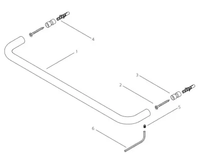 Waterevolution поток държач за кърпи 60cm Хром A11201