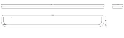 Waterevolution поток държач за кърпи 60cm Хром A11201