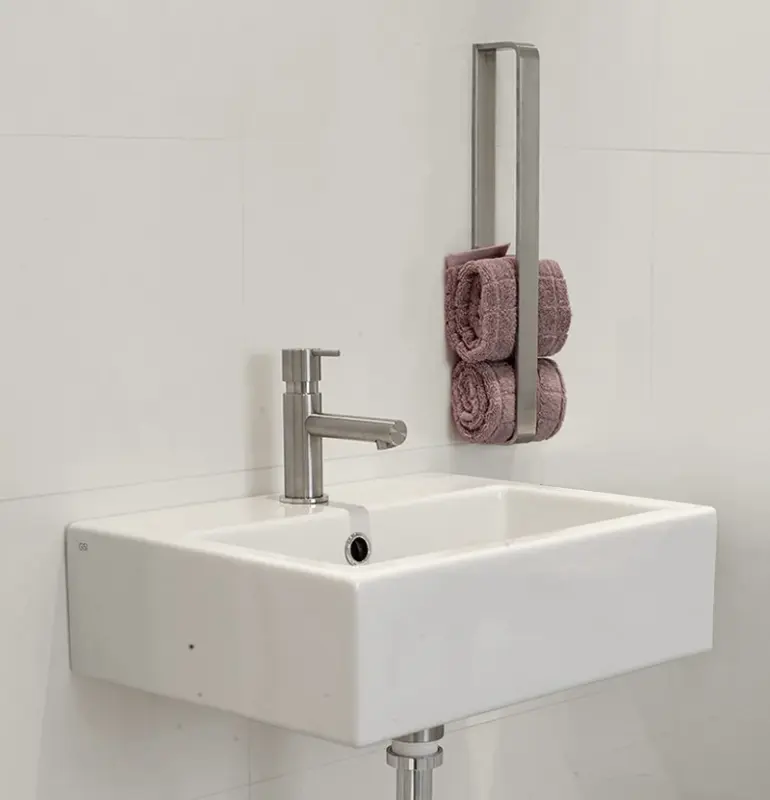 Waterevolution Deep вертикален държач за кърпи 40cm от неръждаема стомана A216IE