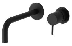 Waterevolution Flow вграден смесител за умивалник, матово черно, с излив 15 cm T116BPR-15