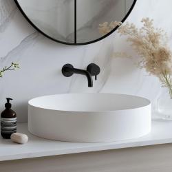 Waterevolution Flow вграден смесител за умивалник, матово черно, с излив 15 cm T116BPR-15