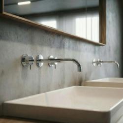 Waterevolution Flow 3-отворен вграден смесител за умивалник, хром, с излив 21 cm T1163F01-21