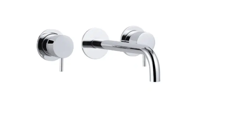 Waterevolution Flow 3-отворен вграден смесител за умивалник, хром, с излив 15 cm T1163F01-15