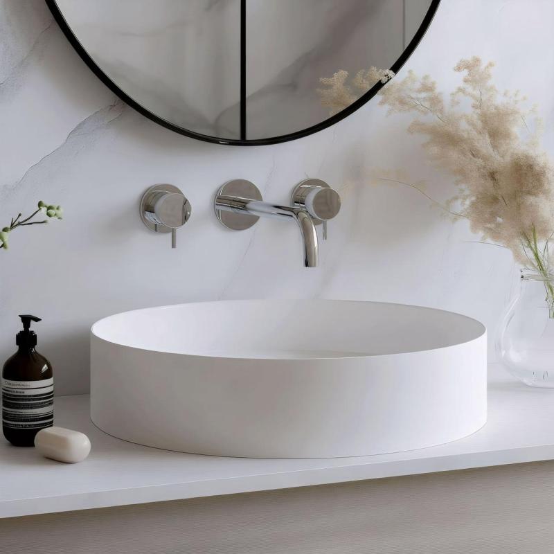 Waterevolution Flow 3-отворен вграден смесител за умивалник, хром, с излив 15 cm T1163F01-15