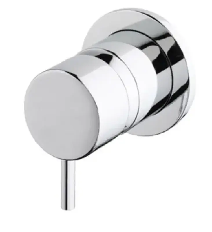 Вграден превключвател за двупосочен поток Waterrevolution Flow с кръгла хромирана розетка T1482S01