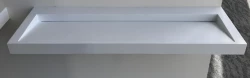 Solid-S Quatra мивка от солидна повърхност, матово бяла, без отвор за кран, 140 x 45,5 x 8 см 1208852752