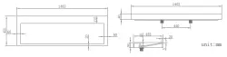 Solid-S Quatra мивка от солидна повърхност, матово бяла, без отвор за кран, 140 x 45,5 x 8 см 1208852752