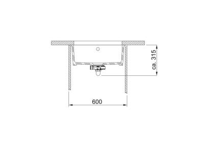 Франке мивка Fraceram Kubus KBK110.50 Glacier за вграждане 1260335712