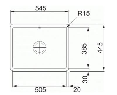Франке мивка Fraceram Kubus KBK110.50 Оникс за вграждане 1260335883