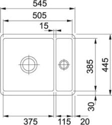 Франке мивка Fraceram Kubus KBK160 Onyx за вграждане 1260335887