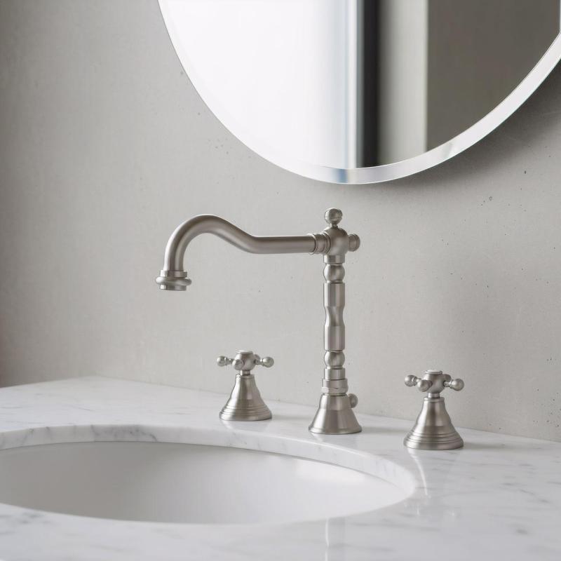 PB класически мивка с 3 отвора, силни кранове, изпускател 18,5 см, неръждаема стомана 1208854952