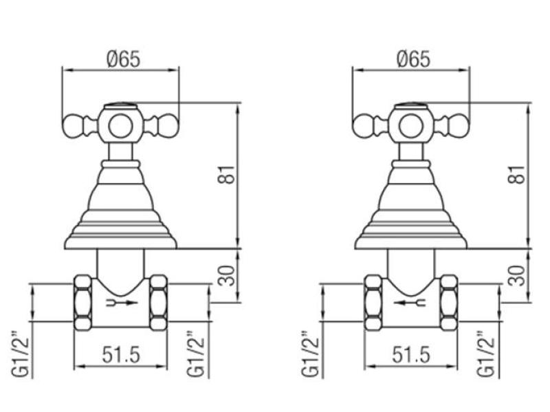 Класически вграден комплект за душ с кранове PB със силни копчета RVS 1208855352