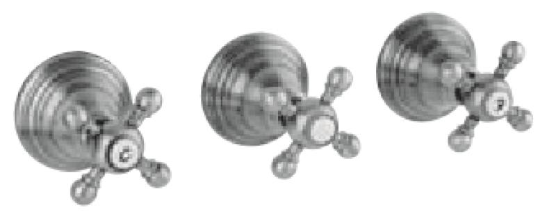 PB класически вграден душ комплект с 2 пътя с превключвател с твърди бутони Хром 1208855362