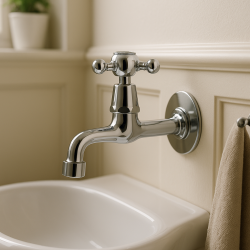 PB класически стенен кран за фонтан със силна ръкохватка за студена вода, хром 1208855592