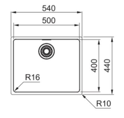 Franke Maris MRX 110.50 Иноксова мивка 50x40 монтаж под плота 1220527792