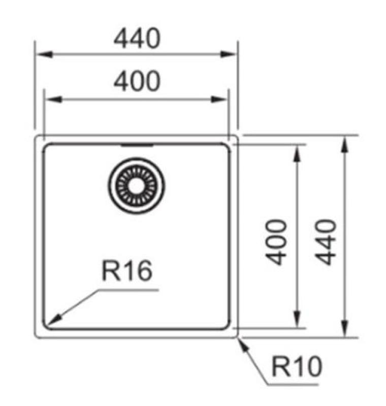 Franke Maris MRX 210.40 Иноксова мивка 40x40, плосък монтаж 1270527749