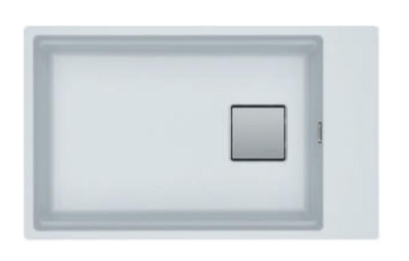 Franke Kubus KNG 110.62 Мивка 72x42 бял гранит с отвор за смесител, монтаж под плота 125.0512.517