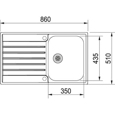 Franke Argos AGX 211-86 неръждаема стомана мивка с отцедник 860x510 за вграждане 127.0380.403