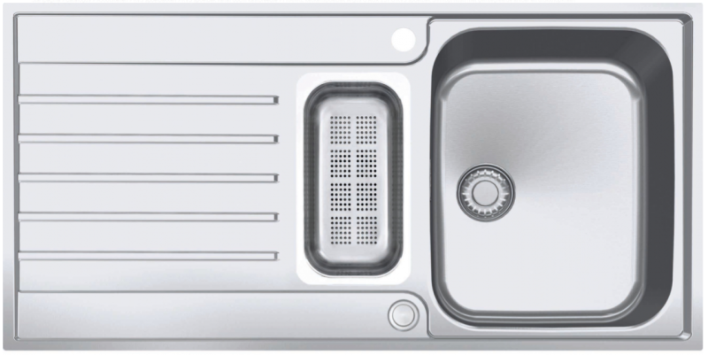 Franke Argos AGX 251 1,5 неръждаема стомана мивка с отцедник за вграждане на ниво 1000x510 127.0380.391