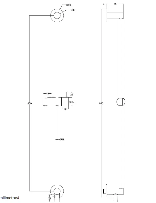 Waterevolution Flow комплект за душ с ръчен душ 800mm неръждаема стомана T1661IE