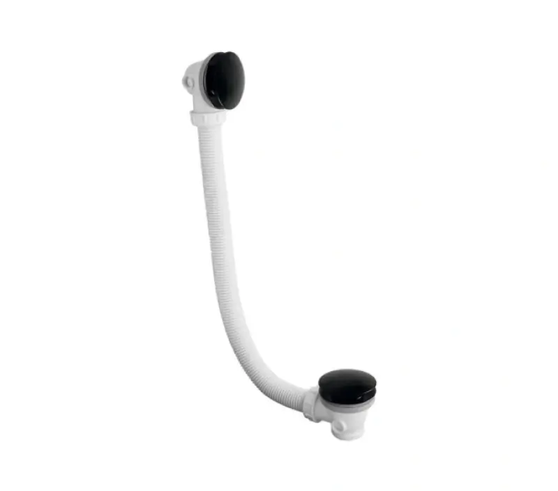 Водна революция баня преливане с комбинация за пълнене на вана матово черно B1ENCHPR