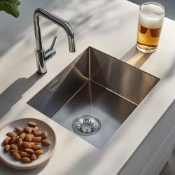 Lorreine 45R Luxe Иноксова мивка 45x40 см за плосък монтаж, под и над нивото на плота 1208912452