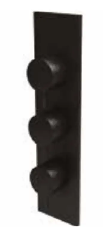 Вграден душ-термостат от Waterevolution Flow с 1 кран за спиране и 1 превключвател със задна плоча в матово черно 1208916242