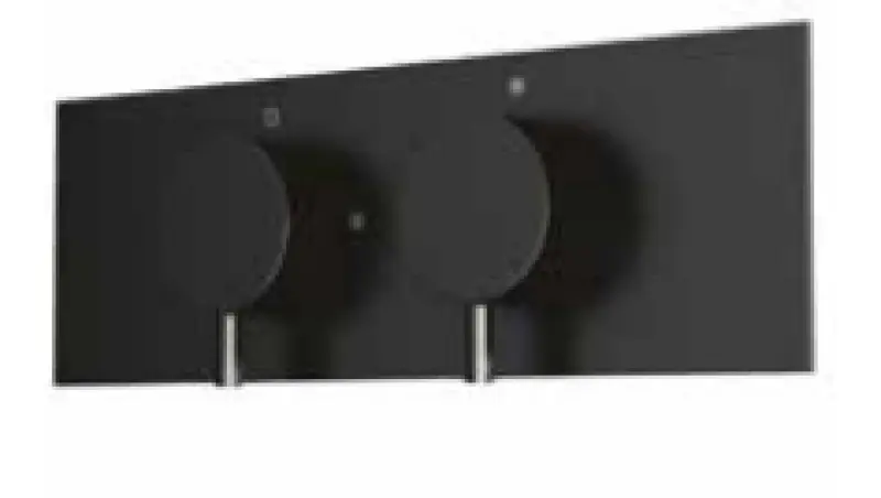 Waterevolution Flow вграден душ термостат с 1 спирален кран и задна плоча в матово черно 1208916262