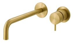 Waterevolution Flow вграден смесител за умивалник от матиран месинг с излив 21 cm T116BLE-21