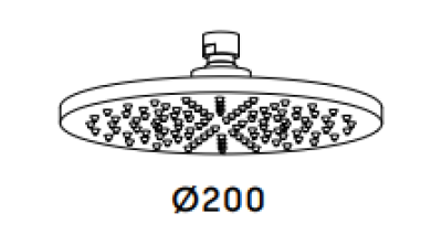 Водна революция Flow душ глава 200mm Четкан месинг T1643LE